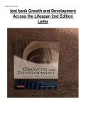 Test Bank for Growth and Development Across the Lifespan&colon; A Health Promotion Focus 2&period; Edition by Gloria Leifer &vert;&vert;ISBN&colon;9781455745456