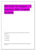 ECPI NUR 164 Chapters 1-7 &NewLine;Questions With Complete &NewLine;Solution