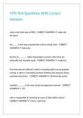 MTS Test Questions With Correct Answers