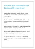 MTS &lpar;IWTC Study Guide Version&rpar; Exam Questions With Correct Answers 