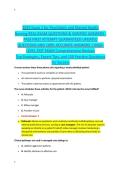 &NewLine;2025 Exam 1 for Psychiatric and Mental Health  &NewLine;Nursing REAL EXAM QUESTIONS & VERIFIED ANSWERS - &NewLine;PASS FIRST ATTEMPT GUARANTEED UPDATED &NewLine;QUESTIONS AND 100&percnt; ACCURATE ANSWERS &vert; HIGHLEVEL EXIT EXAM Comprehensive Review&colon;  &NewLine;Top Strategies&comma; Expert Tips&comma; a