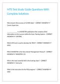 MTS Test Study Guide Questions With Complete Solutions