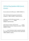 MTS Test Prep Questions With Correct Answers