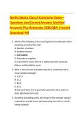 North Dakota Class A Contractor Exam &ndash; Questions And Correct Answers &lpar;Verified Answers&rpar; Plus Rationales 2026 Q&A &vert; Instant Download Pdf