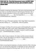 WGU C207 OA - Final Self-Assessment exam &vert; &lbrace;LATEST 2026&sol; 2027 UPDATE&rcub; COMPLETE ACTUAL AND AUTHENTIC EXAM &vert; BRAND NEW&excl;&NewLine;&NewLine;