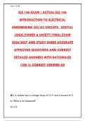 ELE 146 EXAM COMPLETE STUDY GUIDE &vert; PAST QUESTIONS & ANSWERS