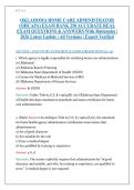 Oklahoma Home Care Administrator &lpar;OHCAPA&rpar; Exam Bank &vert; 250 Accurate Real Exam Questions & Answers with Rationales &vert; 2026 Latest Update &vert; All Versions &vert; Expert Verified