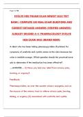 EVOLVE HESI PHARM EXAM NEWEST 2025 TEST BANK &vert; LATEST PRACTICE QUESTIONS & ANSWERS