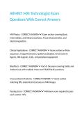 ARMRIT MRI Technologist Exam Questions With Correct Answers&period;