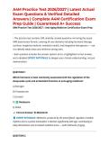 A4M Practice Test 2026&sol;2027 &vert; Latest Actual Exam Questions & Verified Detailed Answers &vert; Complete A4M Certification Exam Prep Guide &vert; Guaranteed A&plus; Success