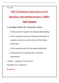 FAC C CERTIFICATION EXAM NOTES &ndash; COMPLETE STUDY GUIDE & PRACTICE TESTS