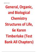 Test Bank for General&comma; Organic&comma; and Biological Chemistry&colon; Structures of Life 6th Edition by Karen Timberlake&vert;&vert;ISBN&colon;9780134730684