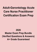 Adult-Gerontology Acute Care Nurse Practitioner Certification Exam Prep Study Guide & Practice Questions PDF &lpar;2026&ndash;2027&rpar;