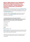 NR 511 &sol; NR511 Midterm Exam 2026&sol;2027 &vert; Differential Diagnosis & Primary Care Practicum Review &vert; Verified Questions&comma; Answers & Rationales &vert; Chamberlain University