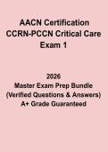 AACN Certification CCRN-PCCN Critical Care Exam 1 Study Guide & Practice Questions PDF &lpar;2026&ndash;2027&rpar;