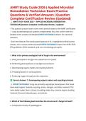AMRT Study Guide 2026 &vert; Applied Microbial Remediation Technician Exam Practice Questions & Verified Answers &vert; Question Complete Certification Review &lpar;Updated&rpar;