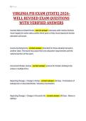 VIRGINIA PSI EXAM &lpar;STATE&rpar; 2026-&NewLine;WELL REVISED EXAM QUESTIONS&NewLine;WITH VERIFIED ANSWERS