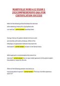 MARYVILLE NURS 612 EXAM 1&NewLine;202COMPREHENSIVE Q&A FOR&NewLine;CERTIFICATION SUCCESS