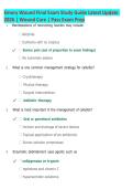 Emory Wound Final Exam Study Guide 2026 &vert; Practice Questions & Verified Answers &vert; Wound Care Exam Prep