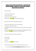 CLINICAL NURSE LEADER CERTIFICATION BUNDLE &vert;ACTUAL EXAM QUESTIONS AND VERIFIED ANSWERS &vert; GRADED A &vert; PASS ON FIRST ATTEMPT &vert; BRAND NEW 2026 UPDATE&excl;&excl;&excl;&excl;&excl;