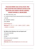 FINA EXAM NEWEST 2026 ACTUAL EXAM &ndash; COMPLETE PRACTICE TEST & ANSWERS