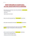 WSET DIPLOMA D1 EXAM 2026-&NewLine;ACTUAL QUESTIONS WITH ANSWERS