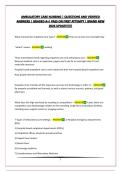 AMBULATORY CARE NURSING &vert; QUESTIONS AND VERIFIED ANSWERS &vert; GRADED A&plus;&vert; PASS ON FIRST ATTEMPT &vert; BRAND NEW 2026 UPDATE&excl;&excl;&excl;&excl;&excl;