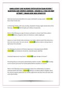 AMBULATORY CARE NURSING CERTIFICATION EXAM REVIEW &vert; QUESTIONS AND VERIFIED ANSWERS &vert; GRADED A&plus;&vert; PASS ON FIRST ATTEMPT &vert; BRAND NEW 2026 UPDATE&excl;&excl;&excl;&excl;&excl;