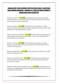 AMBULATORY CARE NURSING CERTIFICATION EXAM &vert; QUESTIONS AND VERIFIED ANSWERS &vert; GRADED A&plus;&vert; PASS ON FIRST ATTEMPT &vert; BRAND NEW 2026 UPDATE&excl;&excl;&excl;&excl;&excl;