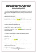 AMBULATORY CARE NURSING EXAM PREP &vert; QUESTIONS AND VERIFIED ANSWERS &vert; GRADED A&plus;&vert; PASS ON FIRST ATTEMPT &vert; BRAND NEW 2026 UPDATE&excl;&excl;&excl;&excl;&excl;
