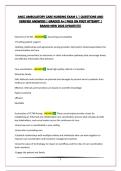 ANCC AMBULATORY CARE NURSING EXAM 1&vert; QUESTIONS AND VERIFIED ANSWERS &vert; GRADED A&plus;&vert; PASS ON FIRST ATTEMPT &vert; BRAND NEW 2026 UPDATE&excl;&excl;&excl;&excl;&excl;