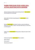 NAHRO PHM EXAM STUDY GUIDE 2026-&NewLine;ACTUAL QUESTIONS WITH ANSWERS