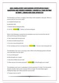 ANCC AMBULATORY CARE NURSING CERTIFICATION EXAM &vert; QUESTIONS AND VERIFIED ANSWERS &vert; GRADED A&plus;&vert; PASS ON FIRST ATTEMPT &vert; BRAND NEW 2026 UPDATE&excl;&excl;&excl;&excl;&excl;