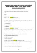 AMBULATORY CARE NURSING CERTIFICATION BUNDLE&vert;  ACTUAL EXAM QUESTIONS AND VERIFIED ANSWERS &vert; GRADED A &vert; DESIGNED TO HELP YOU PASS ON YOUR FIRST ATTEMPT &vert; BRAND NEW 2026 UPDATE&excl;&excl;&excl;&excl;&excl;