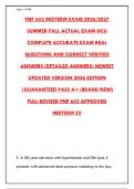 FNP 652 MIDTERM EXAM 2026 &ndash; COMPREHENSIVE STUDY GUIDE & PRACTICE QUESTIONS