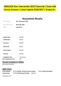 SIMUCASE Don- Intervention &lpar;SLP&rpar; Transcript &vert; Exam with&NewLine;Correct Answers &vert; Latest Update 2026&sol;2027 &vert; Graded A&plus;&period;