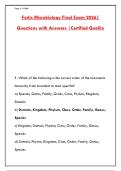 FORTIS MICROBIOLOGY FINAL EXAM 2026 &vert; COMPLETE STUDY GUIDE & PRACTICE TEST