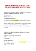 GERONTOLOGY HESI PRACTICE EXAM&NewLine;WITH 100&percnt; VERIFIED ANSWERS 2026