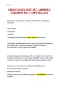 GERONTOLOGY HESI TEST &ndash;CERTIFIED&NewLine;QUESTIONS WITH ANSWERS 2026