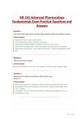 NR-565 Advanced Pharmacology Fundamentals Exam Practical Questions and Answers