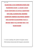 GALEN NSG 3180 COMMUNICATION AND TEAMWORK EXAM 1 - STUDY GUIDE & PRACTICE TEST