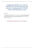 Health Care Systems Exam 2026&sol;2027&NewLine;&NewLine;
