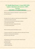 NV Health Exam 1 Study Guide and Practice Questions