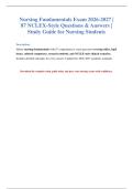 Nursing Fundamentals Exam 2026-2027 &lpar;87 Questions&rpar;