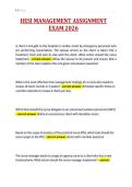HESI MANAGEMENT ASSIGNMENT&NewLine;EXAM 2026