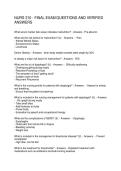 NURS 310 - FINAL EXAM QUESTIONS AND VERIFIED ANSWERS
