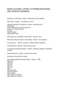NURS 310 EXAM 1 INTRO TO PHARM QUESTIONS AND VERIFIED ANSWERS