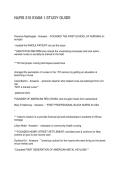 NURS 310 EXAM 1 STUDY GUIDE