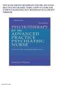 Test Bank for Psychotherapy for the Advanced Practice Psychiatric Nurse&colon; A How-To Guide for Evidence-Based Practice &lpar;Locomotive Portfolios&rpar; Tercera Edition&comma; Nuevo de Kathleen Wheeler&vert;&vert;ISBN&colon;9780826193797