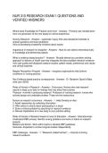 NUR 310 RESEARCH EXAM 1 QUESTIONS AND VERIFIED ANSWERS